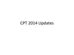 CPT 2014 Updates - NMHIMA New Mexico
