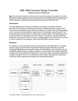 GML 8900 Dynamic Range Controller