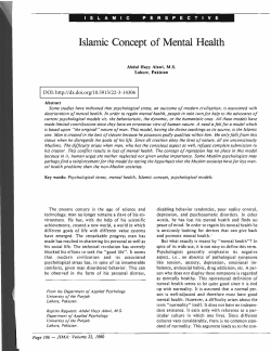 Islamic Concept of Mental Health