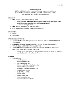 Curriculum Vitae - Hawai`i Pacific University