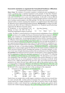 Exocentric mutation as argument for Genealized Nonlinear A xation