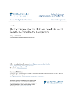 The Development of the Flute as a Solo Instrument