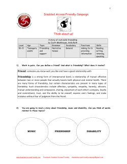 Disabled Access Friendly Campaign Think about us!