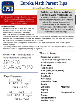 Eureka Math Parent Tips