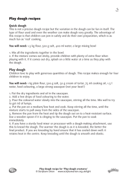 Play-dough recipe for