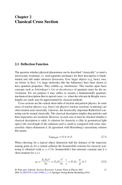 Classical Cross Section