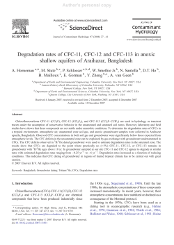Degradation rates of CFC-11, CFC-12 and CFC-113