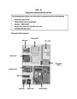 Important internal devices of CPU