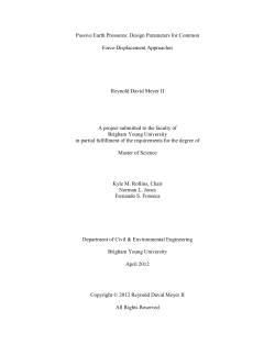 Passive Earth Pressures: Design Parameters for Common Force