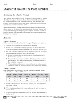 Chapter 11 Project: The Place Is Packed