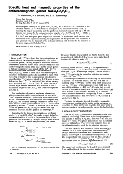 Specific heat and magnetic properties of the antiferromagnetic