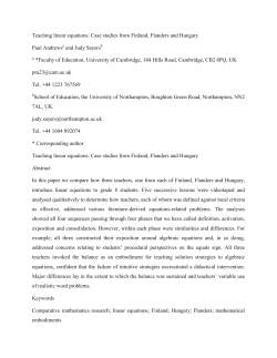 Teaching linear equations