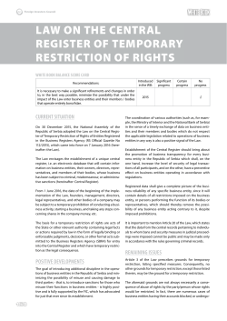 law on the central register of temporary restriction of rights
