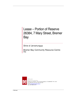 Lease &ndash; Portion of Reserve 26384, 7 Mary