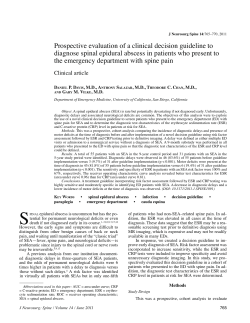 diagnose spinal epidural abscess in patients who present