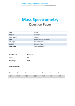 Mass Spectrometry