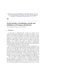 faithfulness in Portuguese pluralization