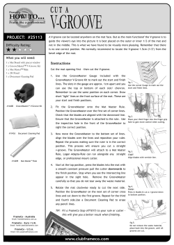 cut the V-groove
