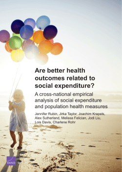 Are better health outcomes related to social expenditure?