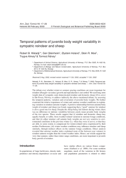 Temporal patterns of juvenile body weight variability in sympatric