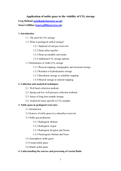 Noble gas applications in assessing viability of - CRPG