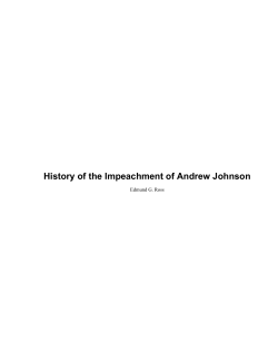 History of the Impeachment of Andrew Johnson