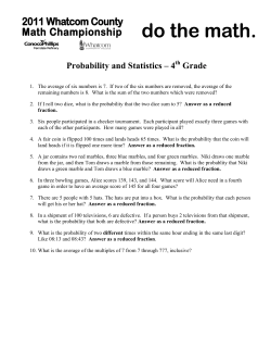 Probability and Statistics