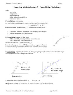 Numerical Methods Lecture 5 - Curve Fitting Techniques
