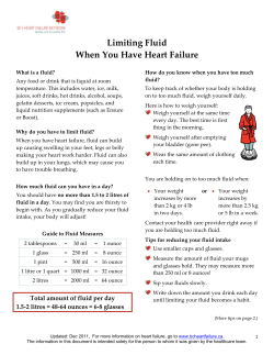 Limiting Fluid When You Have Heart Failure