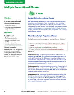 Multiple Prepositional Phrases