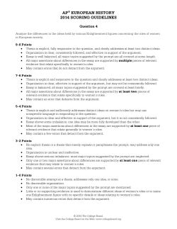 ap® european history 2014 scoring guidelines