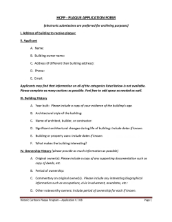 Historic Carrboro Plaque Program