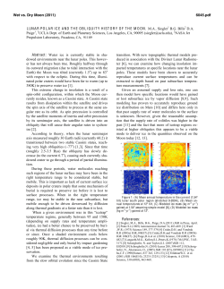 LUNAR POLAR ICE AND THE OBLIQUITY HISTORY