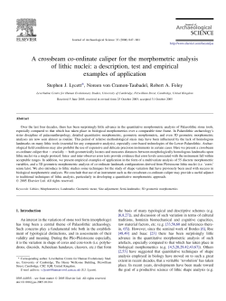 A crossbeam co-ordinate caliper for the morphometric