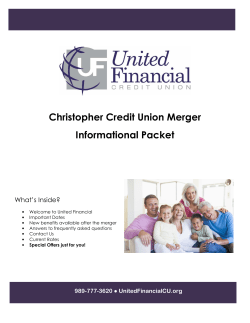 Christopher Credit Union Merger Informational Packet