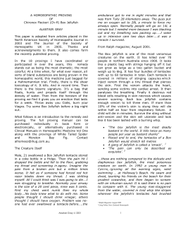 a homoeopathic proving