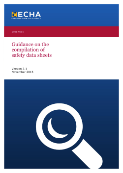 Draft SDS Guidance V3 - ECHA