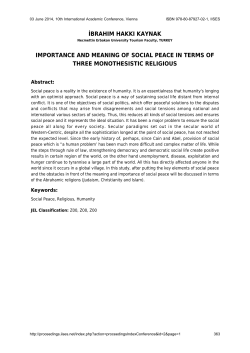 İBRAHIM HAKKI KAYNAK IMPORTANCE AND MEANING OF