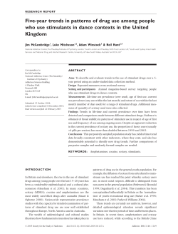 Five-year trends in patterns of drug use among people