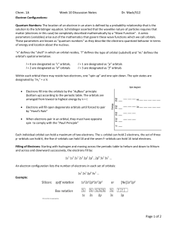 Chem. 1A Week 10 Discussion Notes Dr. Mack/S12 Page 1 of 2