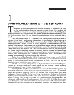 Pre-World War II - 1918/1941