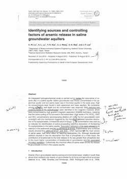 Identifying sources and controlling factors of arsenic release