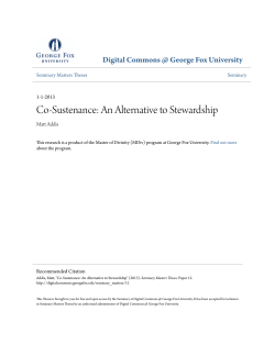 Co-Sustenance: An Alternative to Stewardship