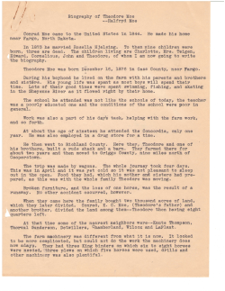 Moe, Theodore - Griggs County Historical Society