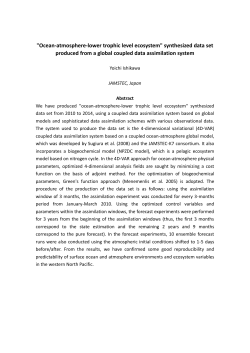 "Ocean-atmosphere-lower trophic level ecosystem" synthesized