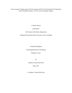 From Unsung To High-strung: The Development Of The Viola