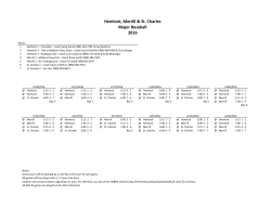 2016 Boys Majors schedule - Hemlock Youth Baseball and Softball