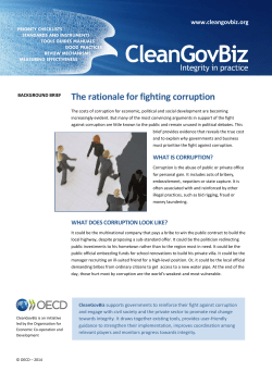 The rationale for fighting corruption