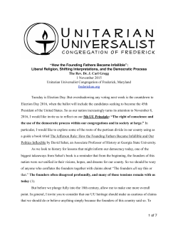 How the Founding Fathers Became Infallible