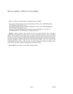 Reverse Logistics: A Review of Case Studies